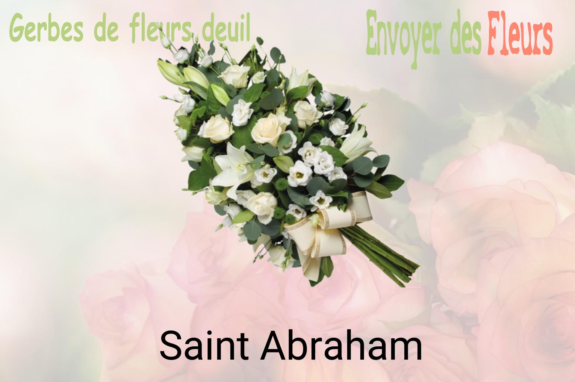 Gerbe de fleurs de deuil livrée à Saint-Abraham